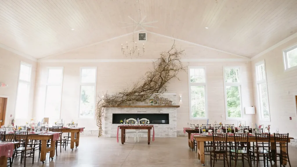 Indoor view of Rustic Barn Wedding Venue