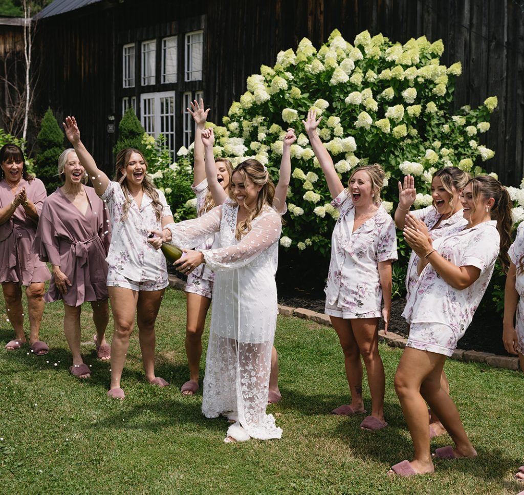 A Bride Enjoying with Friends